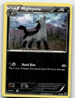 MIGHTYENA 17/39 KALOS STARTER SET POKEMON MODERATELY PLAYED - Image 1