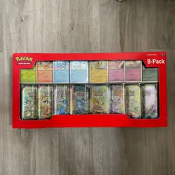 Pokemon TCG Prismatic Evolutions Costco 8 Mini-Tin Bundle w/ Promo Cards SEALED - Image 1