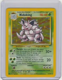 Pokemon TCG Nidoking Holo Rare Base Set 11/102 - Image 1
