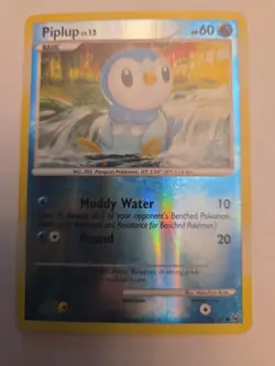 Piplup 85/127 Reverse Holo Pokemon Platinum 2009 Vintage LP - Image 2