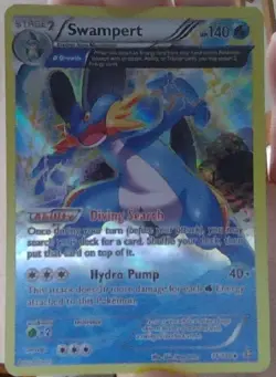 Pokemon TCG Swampert 36/160 Reverse Holo Rare XY Primal Clash LP - Image 1
