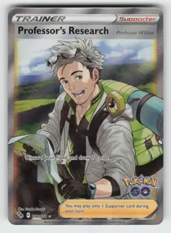 Professor's Research (Full Art) 078/078 NM Holo PGO Pokemon GO 03 - Image 1