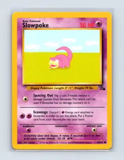 Slowpoke 55/62 Common Fossil Pokemon Unlimited Lightly Played - Image 1