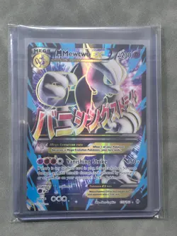 Pokemon TCG Mega Mewtwo EX Full Art XY Breakthrough Card 159/162 NEAR MINT CLEAN - Image 1