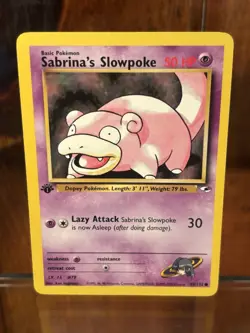 Pokemon TCG Sabrina's Slowpoke Gym Heroes 1st Edition 95/132 - Image 1