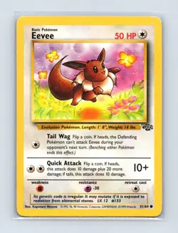 Eevee 51/64 Common Jungle Pokemon Unlimited Lightly Played - Image 1