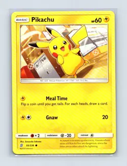 Pikachu 55/236 Common Unified Minds Pokemon Lightly Played - Image 1