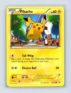 Pikachu 20/108 Common Roaring Skies Pokemon Lightly Played - Image 1