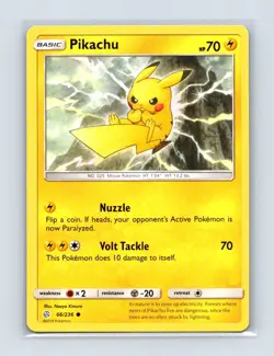 Pikachu 66/236 Common Cosmic Eclipse Pokemon Lightly Played - Image 1