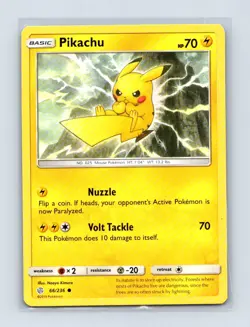 Pikachu 66/236 Common Cosmic Eclipse Pokemon Lightly Played - Image 1