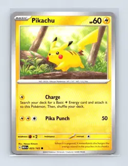 Pikachu 025/165 Common 151 Pokemon Lightly Played - Image 1