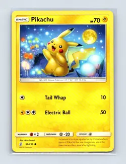 Pikachu 56/236 Common Unified Minds Pokemon Lightly Played - Image 1