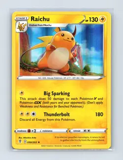 Raichu 050/203 Holo Rare Evolving Skies Pokemon Lightly Played - Image 1