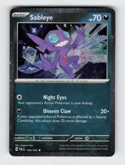 Sableye 136/193 - Pokemon - Paldea Evolved - Holo Rare - NM - Image 1