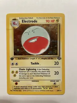 Electrode 2/64 Pokemon TCG Jungle Holo Foil Rare Card Moderately Played MP/HP - Image 1