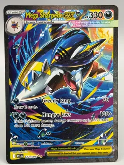Mega Sharpedo ex 127/094 Phantasmal Flames Pokemon Holo NM - Image 1