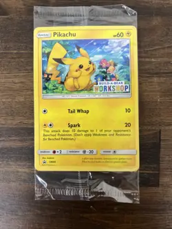 Pokemon Pikachu Build-A-Bear BAB Workshop Promo SM86 Sealed Exclusive Card - Image 1