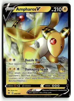 Ampharos V 049/185 Holo V Rare Vivid Voltage Pokemon Near Mint - Image 1