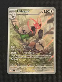 Pokemon TCG Black Bolt 150/086 Unfezant Illustration Rare - NM - Image 1