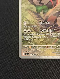Pokemon TCG Black Bolt 150/086 Unfezant Illustration Rare - NM - Image 4