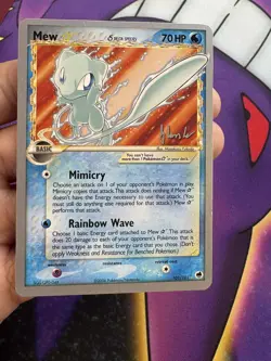 Pokemon Mew 2008 World Championships Non-Holo Gold Star Delta Species Mp - Image 1