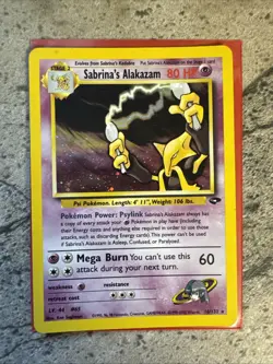 Sabrina's Alakazam 16/132 Gym Challenge Vintage Pokemon Card LP/NM Holo Rare TCG - Image 1