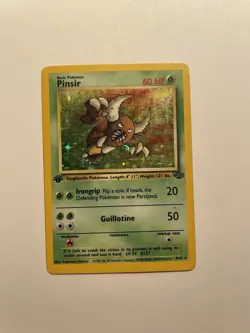 Pinsir Holo 9/64 Jungle Set Unlimited Vintage Pokemon Card 1999 WOTC LP - Image 1