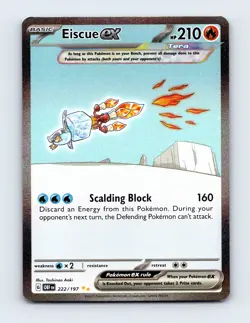 NM Eiscue ex 222/197 Obsidian Flames Special Illustration Rare Pokemon Card - Image 1