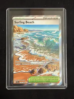 Surfing Beach 114/086 Ultra Rare Chaos Rising Pokemon Holo Near Mint - Image 1