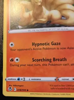 Ninetales 018/195 Uncommon Sword & Shield: Silver Tempest Pokemon TCG - Image 4