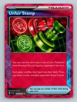 Pokemon SV06: Twilight Masquerade #165/167 Unfair Stamp - Image 1