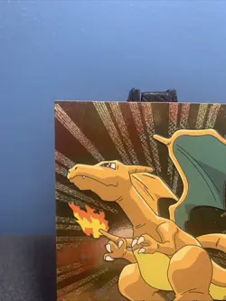 Topps Pokemon TV Animation Edition #06 Charizard Foil Black Label - HP-DMG - Image 2