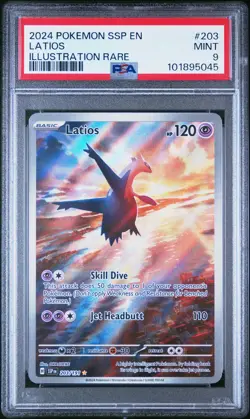 Latios 203/191 Illustration Rare Ssp En Surging Sparks Pokemon PSA 9 - Image 1