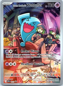 Team Rocket's Wobbuffet 203 Holo P Scarlet & Violet Promo Holo NM - Image 1