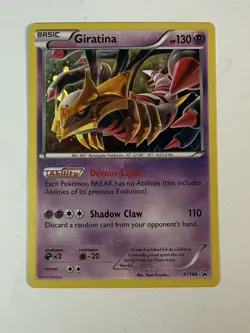 Pokemon TCG Giratina XY184 Black Star Promo Cosmos Holo Rare 2016 LP - Image 1