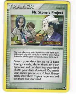 Mr. Stone's Project Stamped Reverse Holo Pokemon TCG Dragon Frontiers 77/101 LP - Image 1