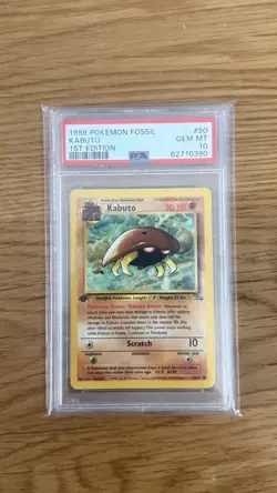 Pokemon TCG Kabuto 1st Edition 50/62 PSA 10 Gem Mint Fossil Base Set - Image 3