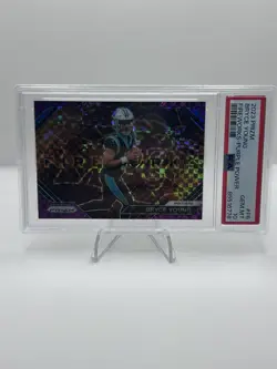 2023 Bryce Young Panini Prizm Fireworks Purple /49 PSA10 - Image 1
