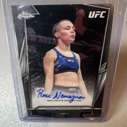 2026 Topps Chrome UFC Rose Namajunas Auto Insert Card BAV-RN Autograph - Image 2