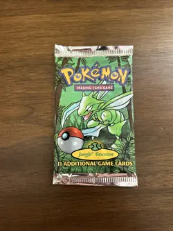 1999 Pokemon Jungle Booster Pack - Factory Sealed, Scyther Art - Image 1