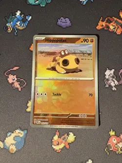 Pokemon Cards Hippopotas 052/131 Master Ball Reverse Prismatic Evolutions- (NM) - Image 1