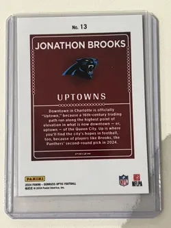 2024 Panini Donruss Optic Uptowns Jonathan Brooks #13 Rookie 🔥 SP Insert RC - Image 4