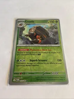 Pokemon Card Crustle Destined Rivals Reverse Holo 012/182 Near Mint - Image 1