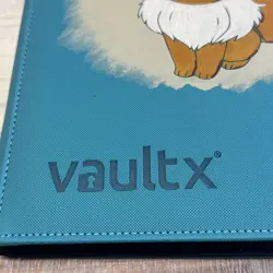 VAULT-X Teal 9-Pocket Binder Pokemon TCG Eevee Zip Ringless Side Load Painted - Image 2