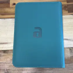 VAULT-X Teal 9-Pocket Binder Pokemon TCG Eevee Zip Ringless Side Load Painted - Image 3