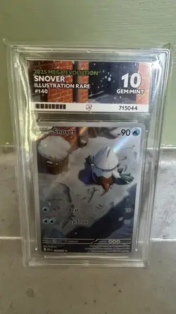 Ace 10 Snover Mega Evolution IR in Gem Mint 140/132 Pokemon Slab - Image 1