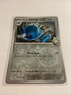 144/182 Steven's Metang Reverse Holo Uncommon SV10: Destined Rivals - Image 1