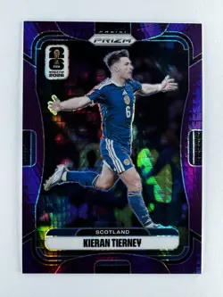 KIERAN TIERNEY 2026 Prizm World Cup #396 PURPLE HYPER PRIZM U/299 Scotland - Image 1