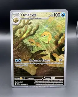 Omanyte 180/165 Sv: Scarlet & Violet 151 Illustration Rare Holo English NM - Image 1