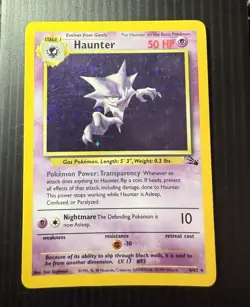 Pokemon TCG Haunter Fossil 6/62 Holo Unlimited Rare - Image 1